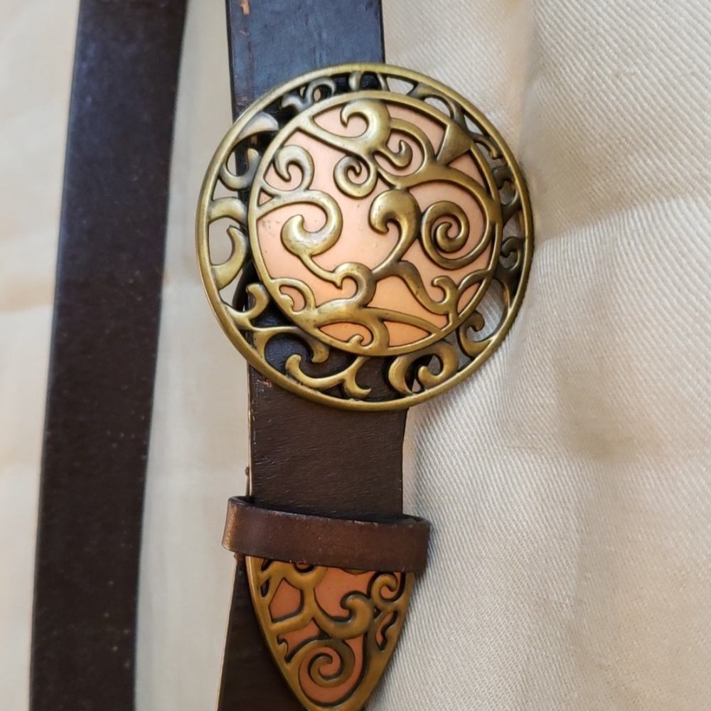 Chico's brown leather belt.